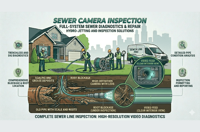 Sewer Camera Inspection in Chicago, Illinois - Chicago Sewer Line Replacement Pros