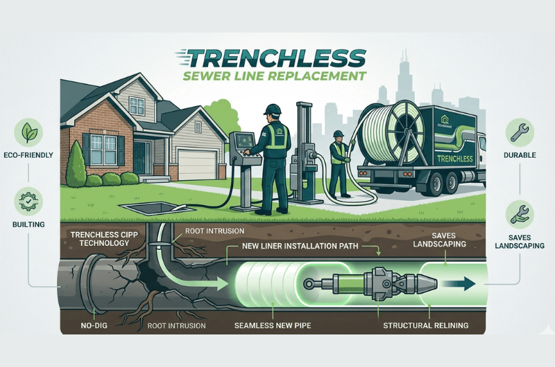 Trenchless Sewer Line Replacement in Chicago, Illinois - Chicago Sewer Line Replacement Pros